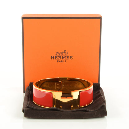 Hermes Enamel Wide Clic Clac H Bracelet GM Capucine 5 of 7