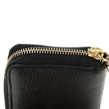 Gucci Pebbled Calfskin Small Soho Zip Around Wallet Black 10 of 13