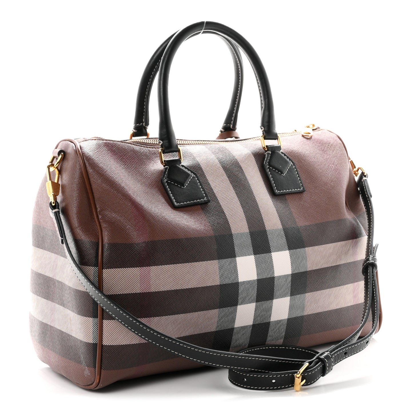 E-canvas Check Bowling Bag Dark Birch Brown