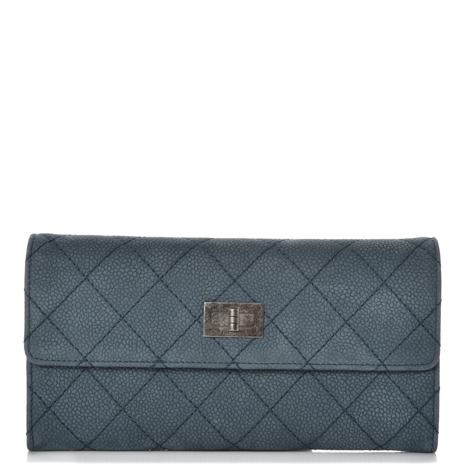 Chanel Iridescent Caviar Quilted Large Reissue Flap Wallet Blue 1 of 9