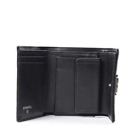 Chanel Caviar Quilted Compact Boy Wallet Black 4 of 9