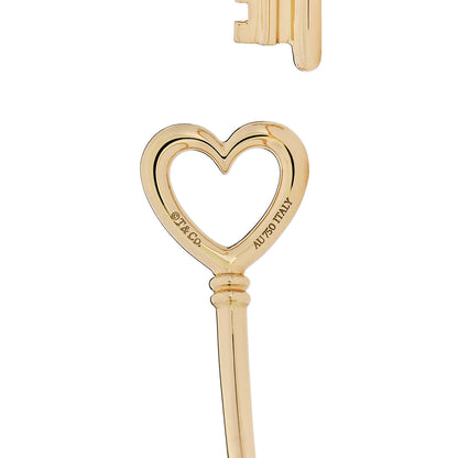 Tiffany 18K Yellow Gold Wire Heart Key Bracelet 3 of 4
