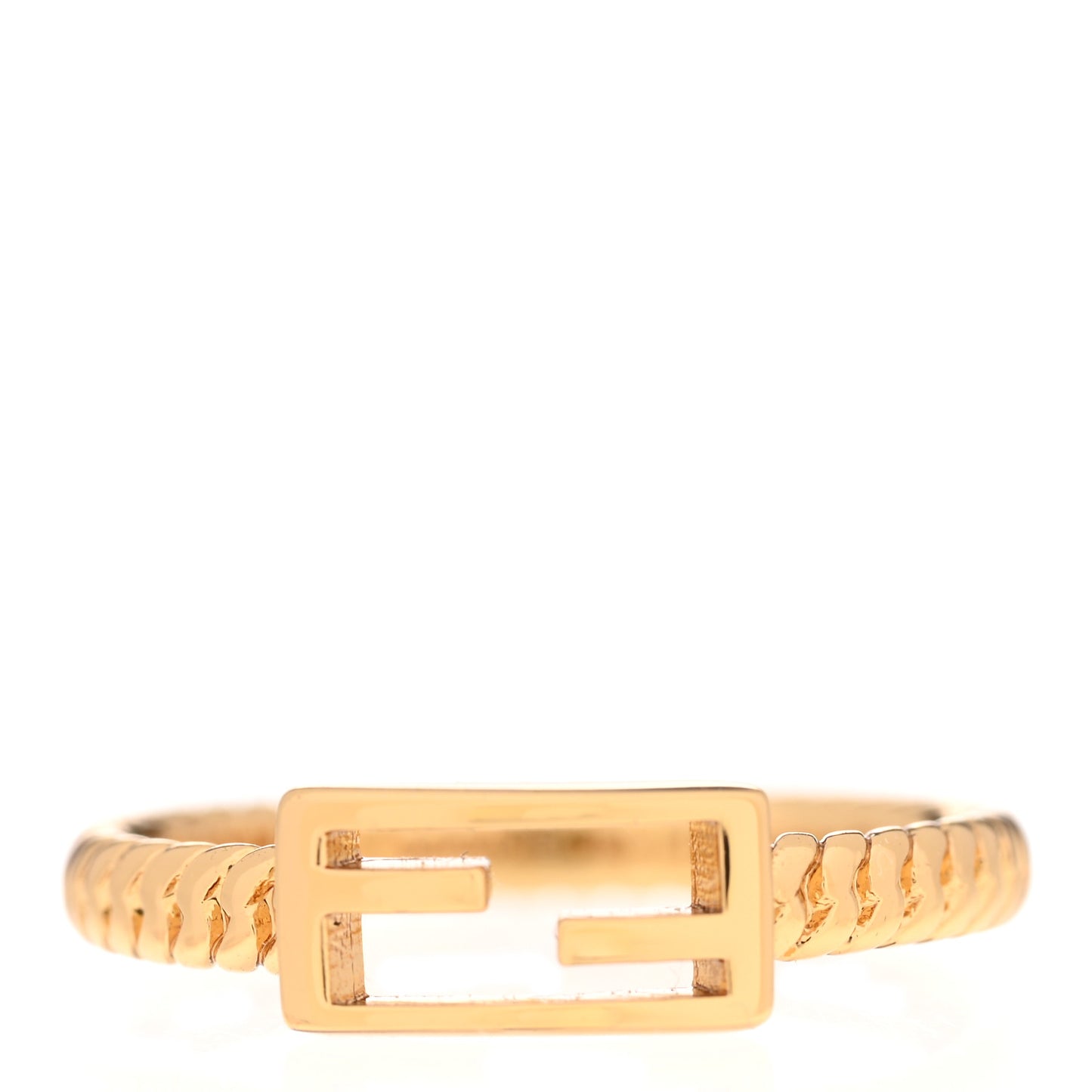 Metal FF Chain Ring S Gold