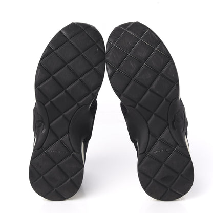 Chanel Stretch Fabric CC Sneakers 38 Black 5 of 8