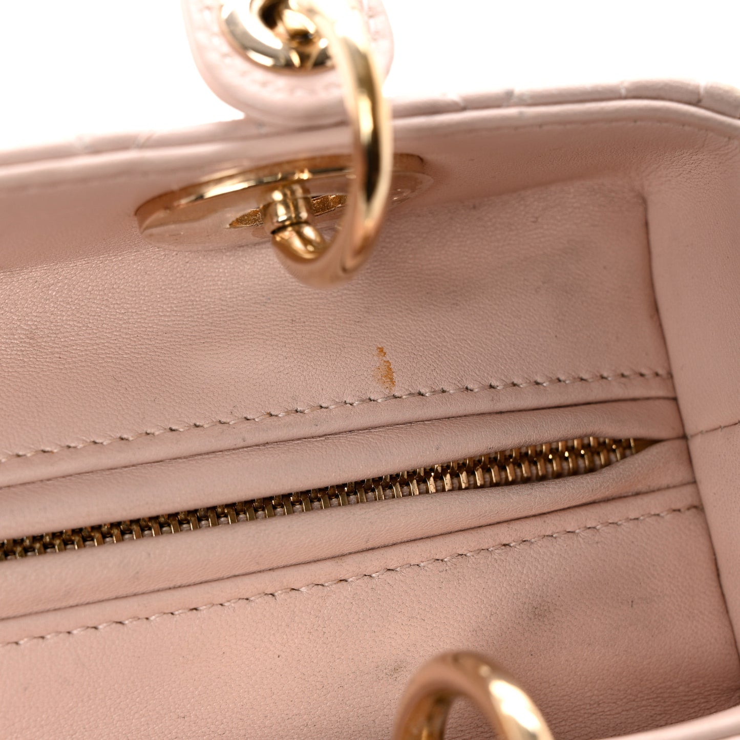 Lambskin Cannage Medium Lady Dior Light Pink