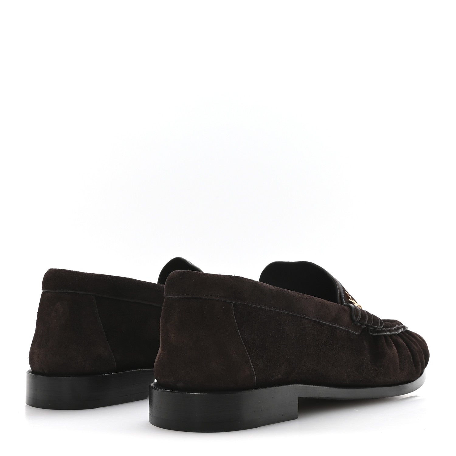 Saint Laurent Suede Le Loafer 15 Penny Slippers 37 Dark Chocolate 5 of 7