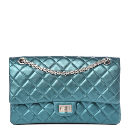 Chanel Metallic Calfskin Quilted 2.55 Reissue 226 Flap Turquoise 1 of 7