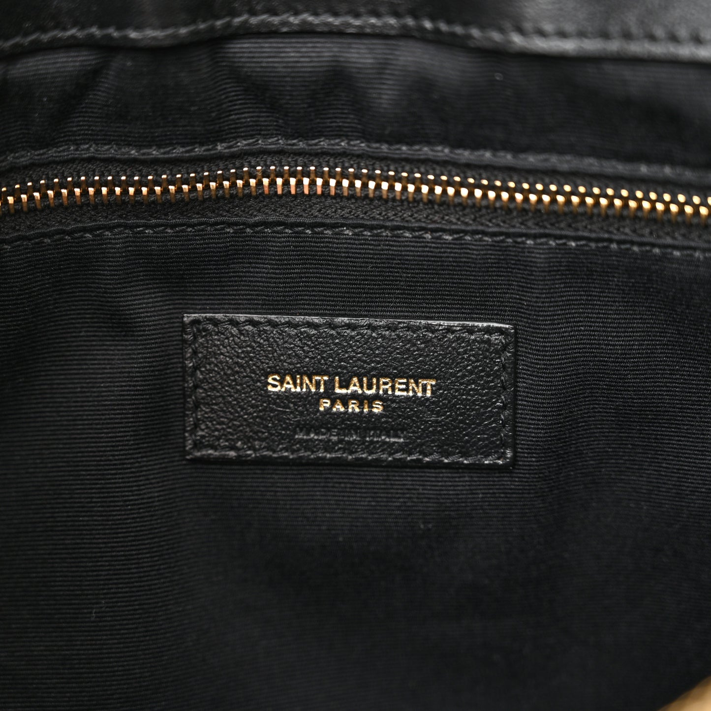 Calfskin Y Quilted Monogram Large Loulou Chain Satchel Black