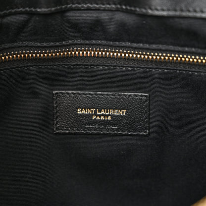 Saint Laurent Calfskin Y Quilted Monogram Large Loulou Chain Satchel Black 6 of 13