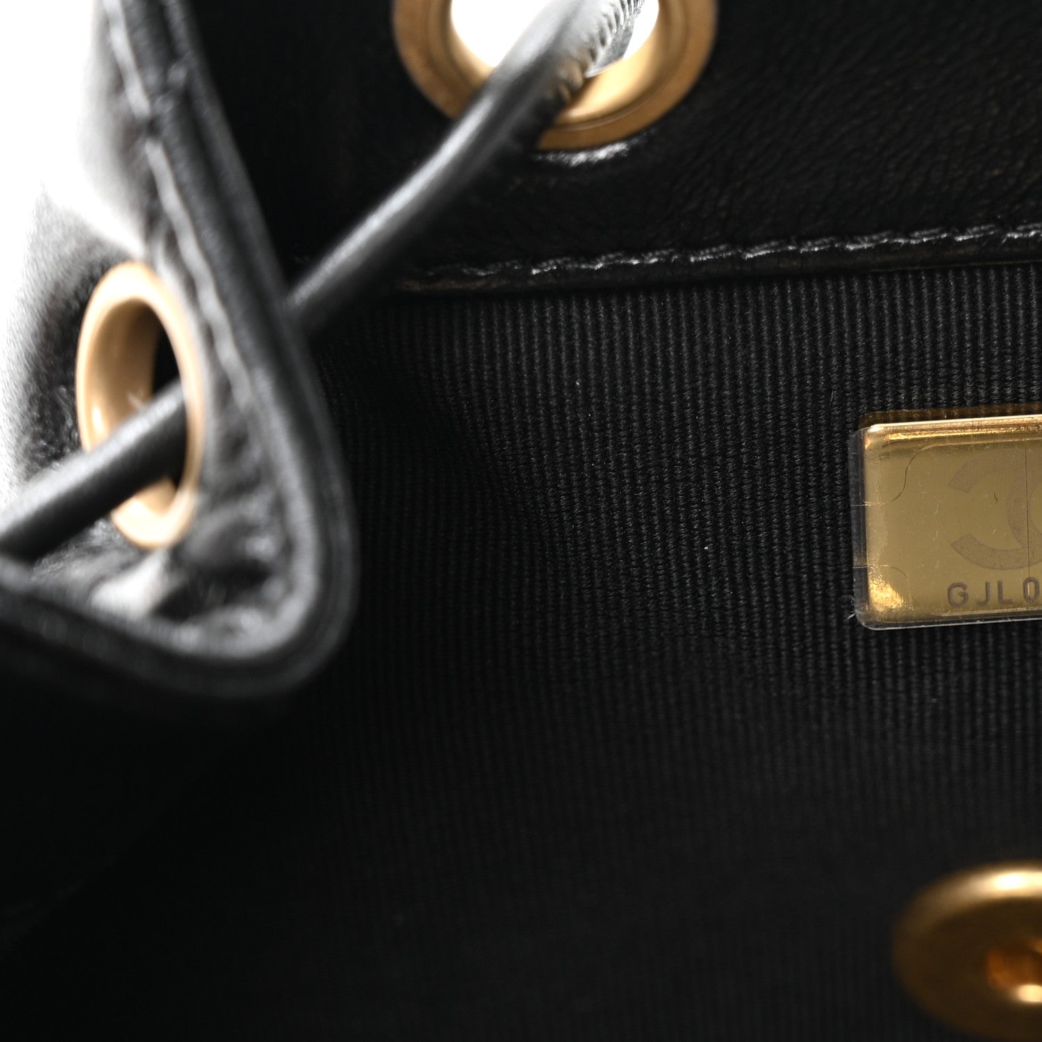 Chanel Lambskin Quilted Logo Mini Backpack Black 6 of 10