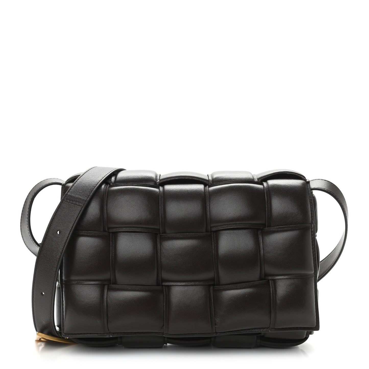 Nappa Maxi Intreccio Padded Cassette Crossbody Bag Fondente