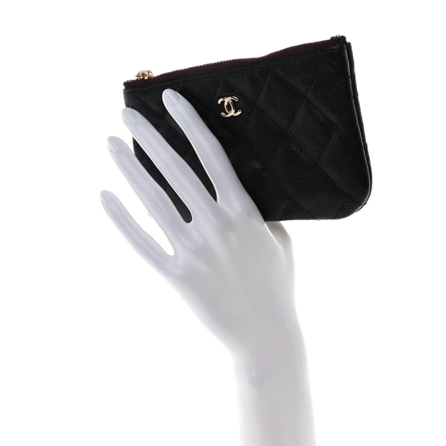 Chanel Caviar Quilted Small Cosmetic Case Black 2 of 10