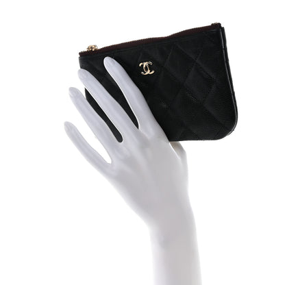 Chanel Caviar Quilted Small Cosmetic Case Black 2 of 10