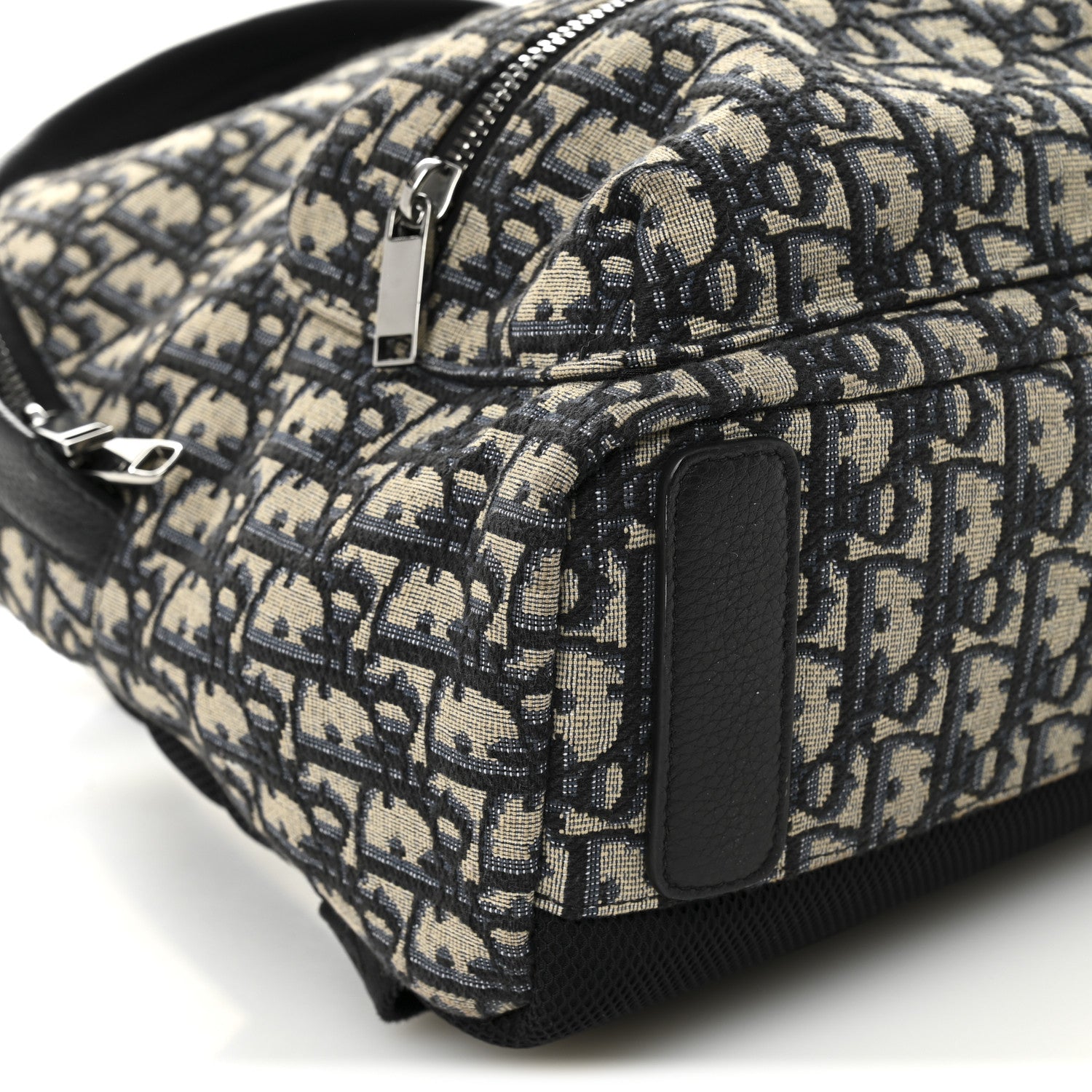 Christian Dior Oblique Calfskin Rider Kid's Backpack Beige Black 9 of 10