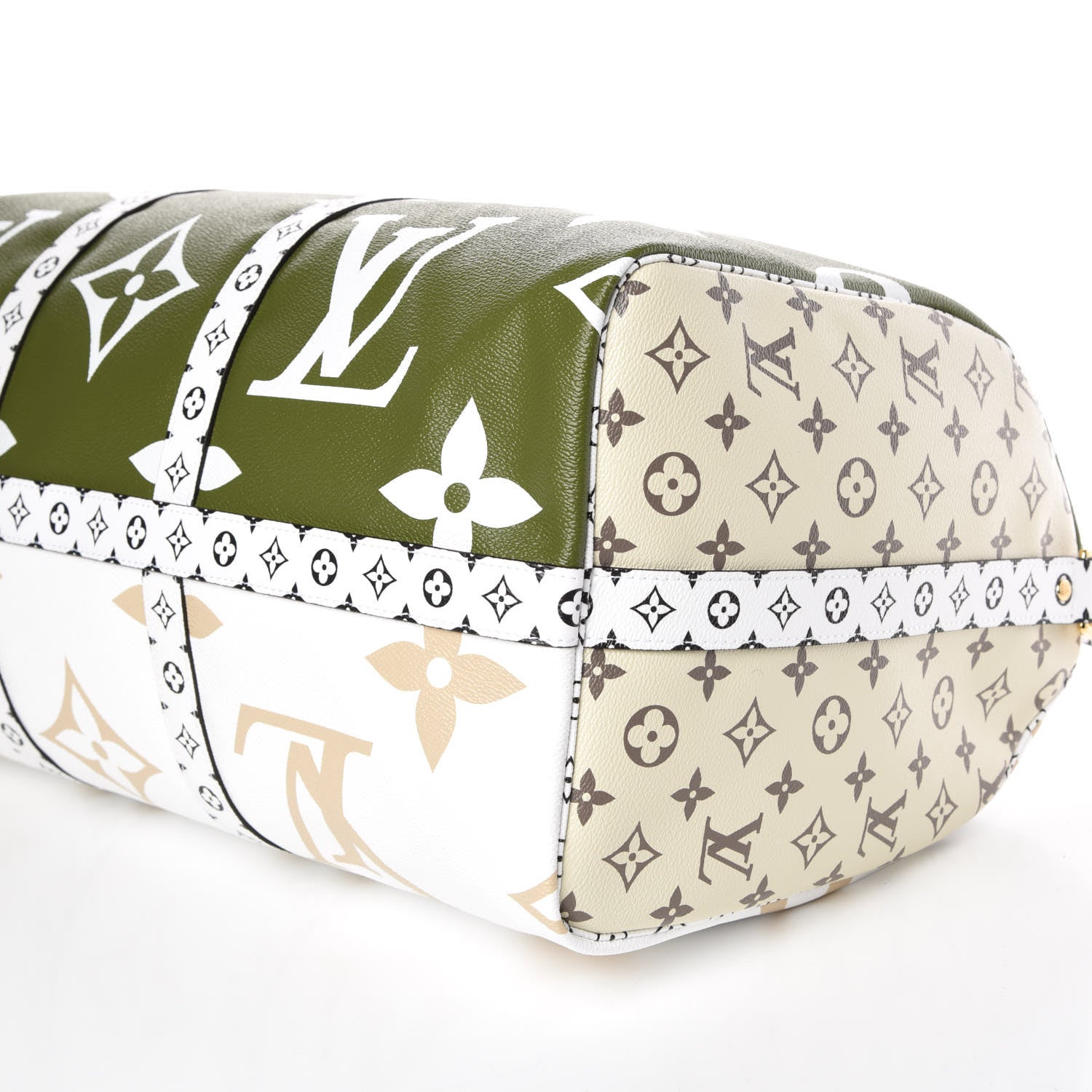 Louis Vuitton Monogram Giant Keepall Bandouliere 50 Kaki Beige 9 of 9