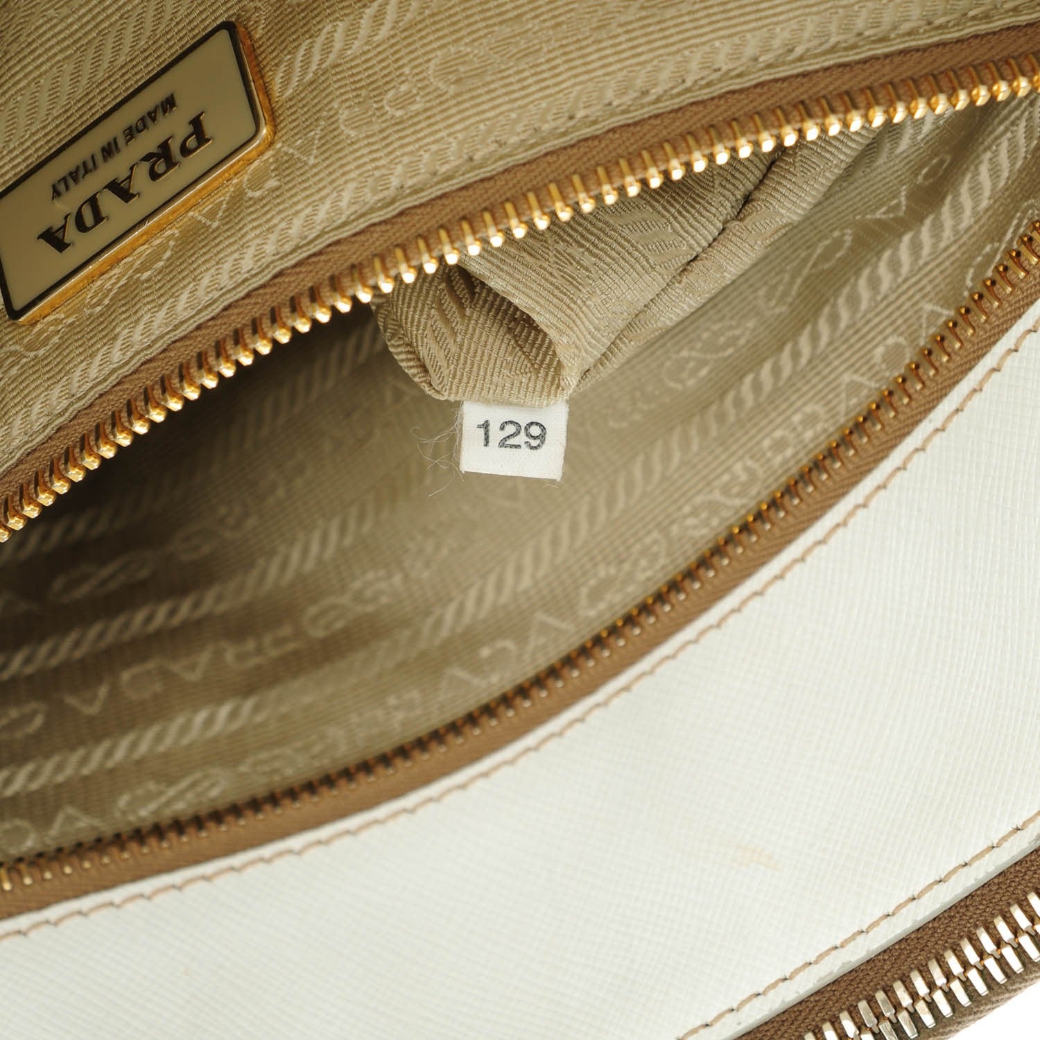 Prada Saffiano Lux Large Galleria Double Zip Tote Talco 6 of 8