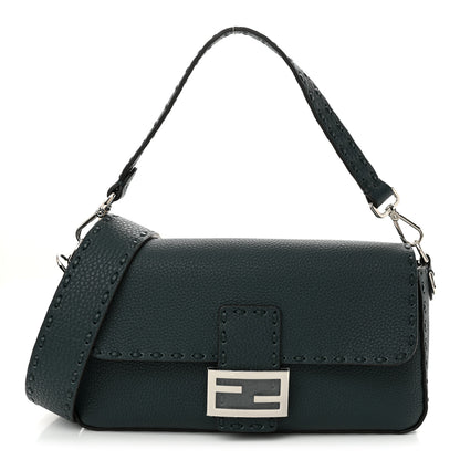 Fendi Cuoio Roma Sellerissima Nappa Sintetica Tape Stitch Baguette Amazzonia 1 of 9