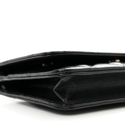 Chanel Goatskin Quilted Quilted Like A Wallet Wallet On Chain WOC Black 10 of 11