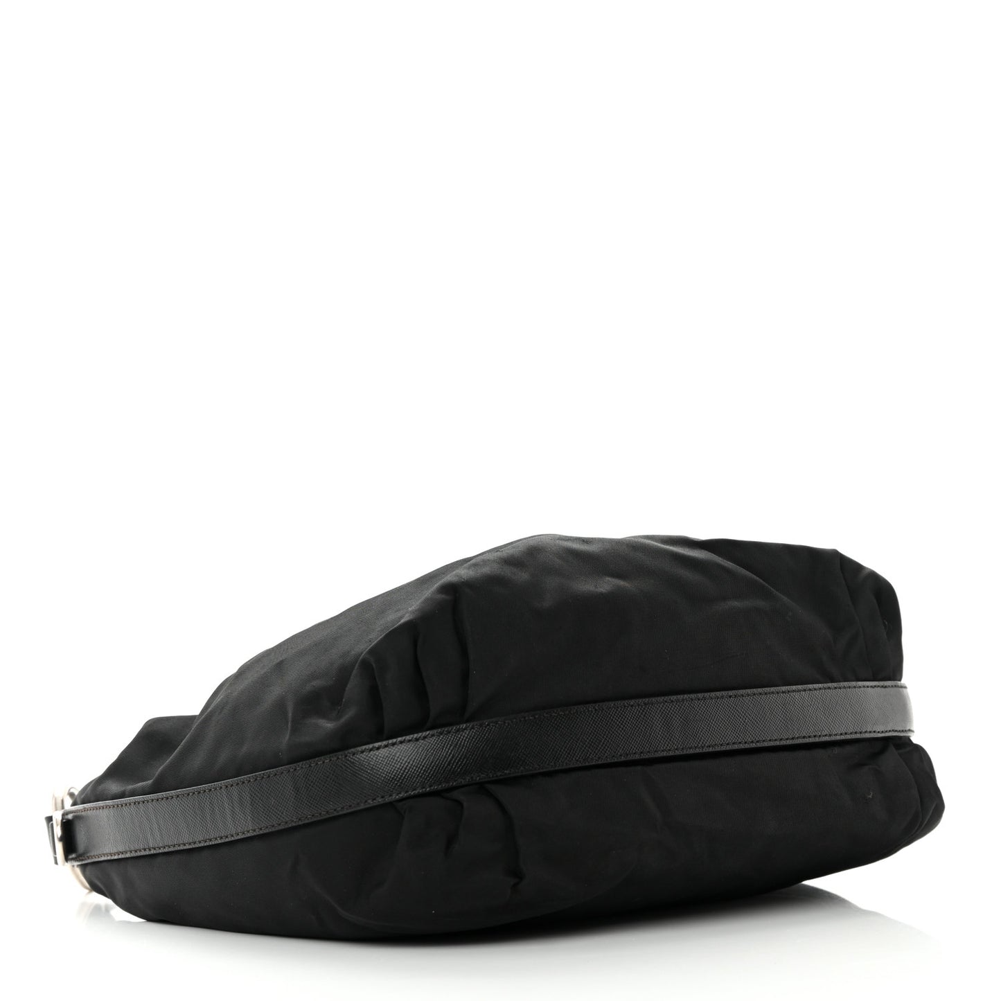 Tessuto Nylon Saffiano Sacca Shoulder Bag Black