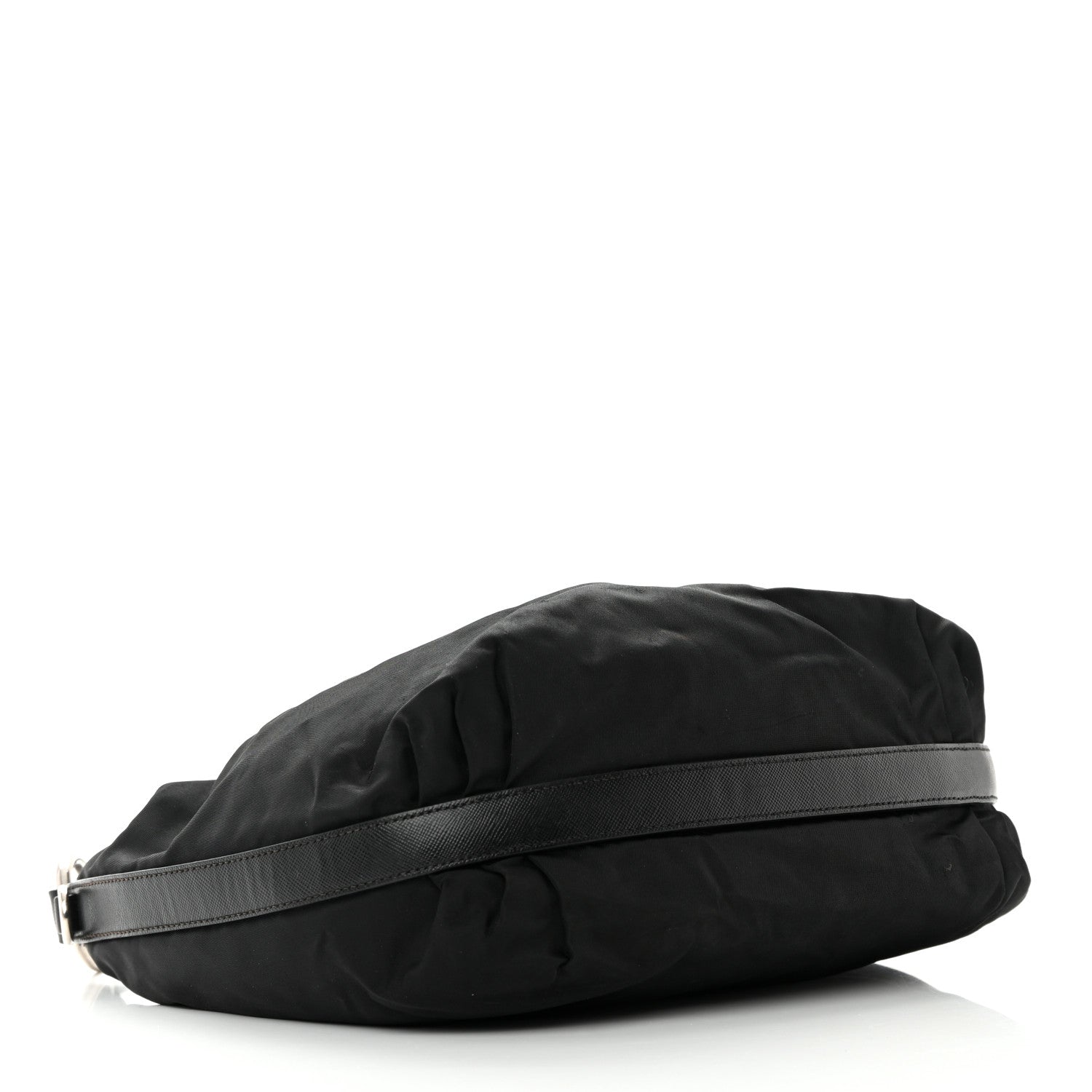 Prada Tessuto Nylon Saffiano Sacca Shoulder Bag Black 4 of 19