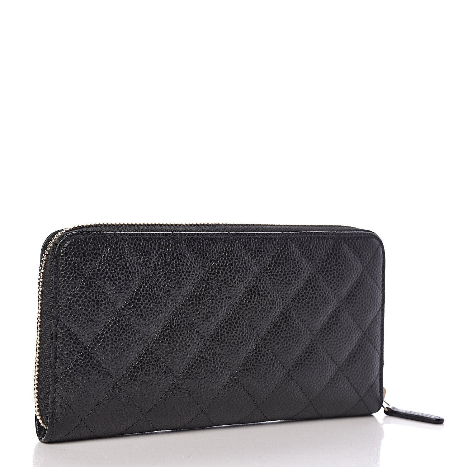 Chanel Caviar Quilted Large Gusset Zip Around Wallet Black 3 of 8