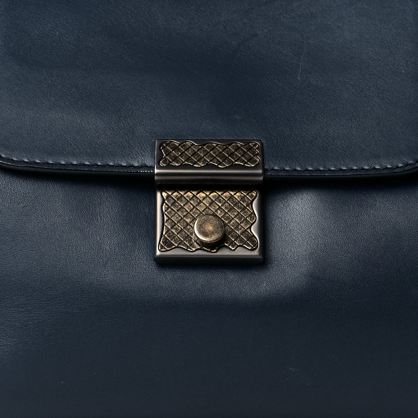 Calfskin Shoulder Bag Baltic Blue