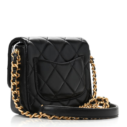 Chanel Lambskin Quilted Mini Side Note Flap Black 3 of 11