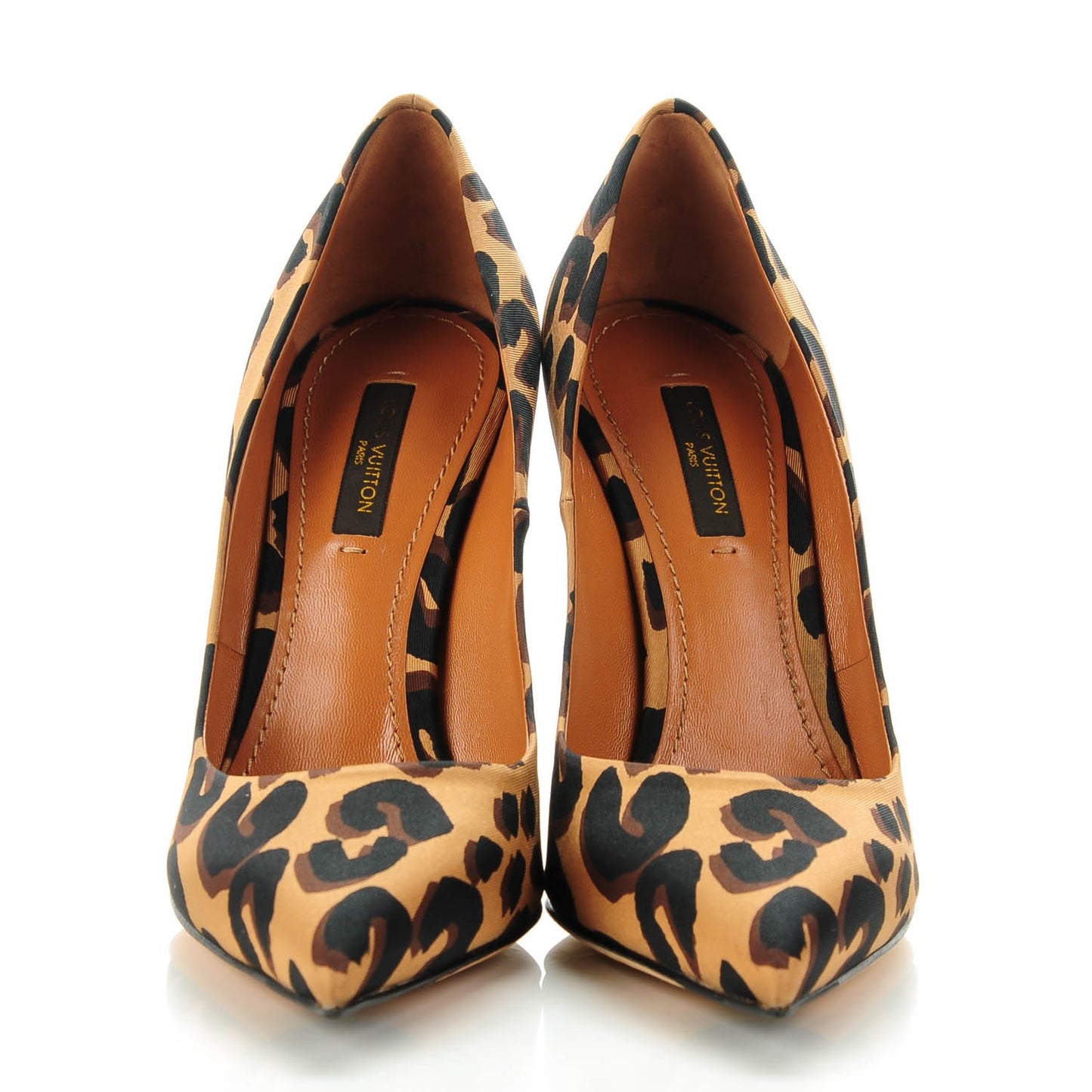 Silk Leopard Print Eyeline Pumps 37