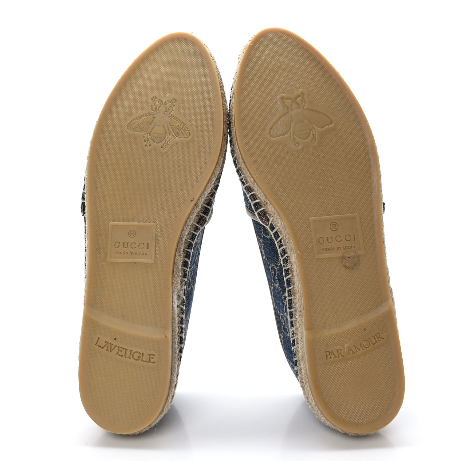 Gucci Denim GG Monogram Espadrilles 40 Blue Tea Cuir 5 of 8
