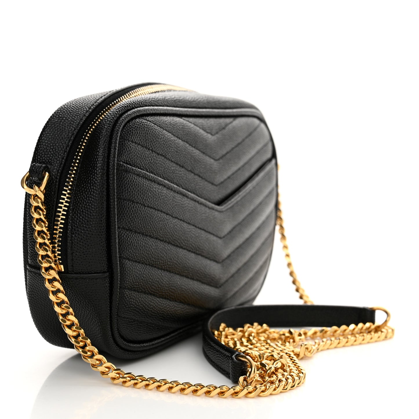 Grain De Poudre Matelasse Monogram Mini Lou Camera Bag Black