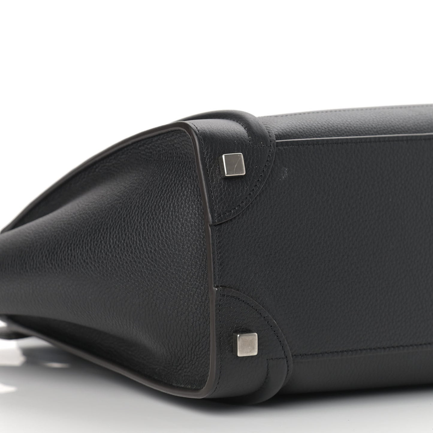 Drummed Calfskin Micro Luggage Black