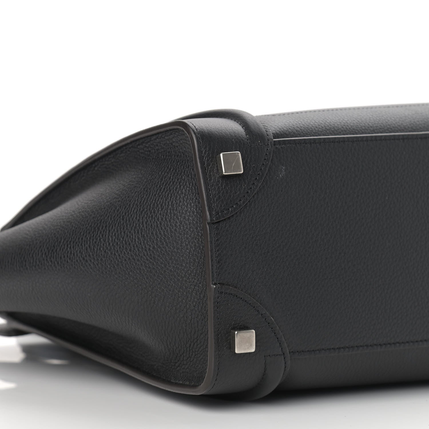 Celine Drummed Calfskin Micro Luggage Black 7 of 8