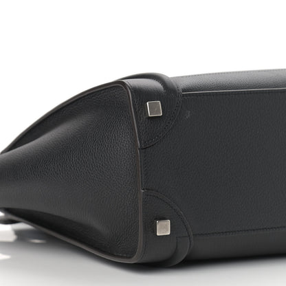 Celine Drummed Calfskin Micro Luggage Black 7 of 8