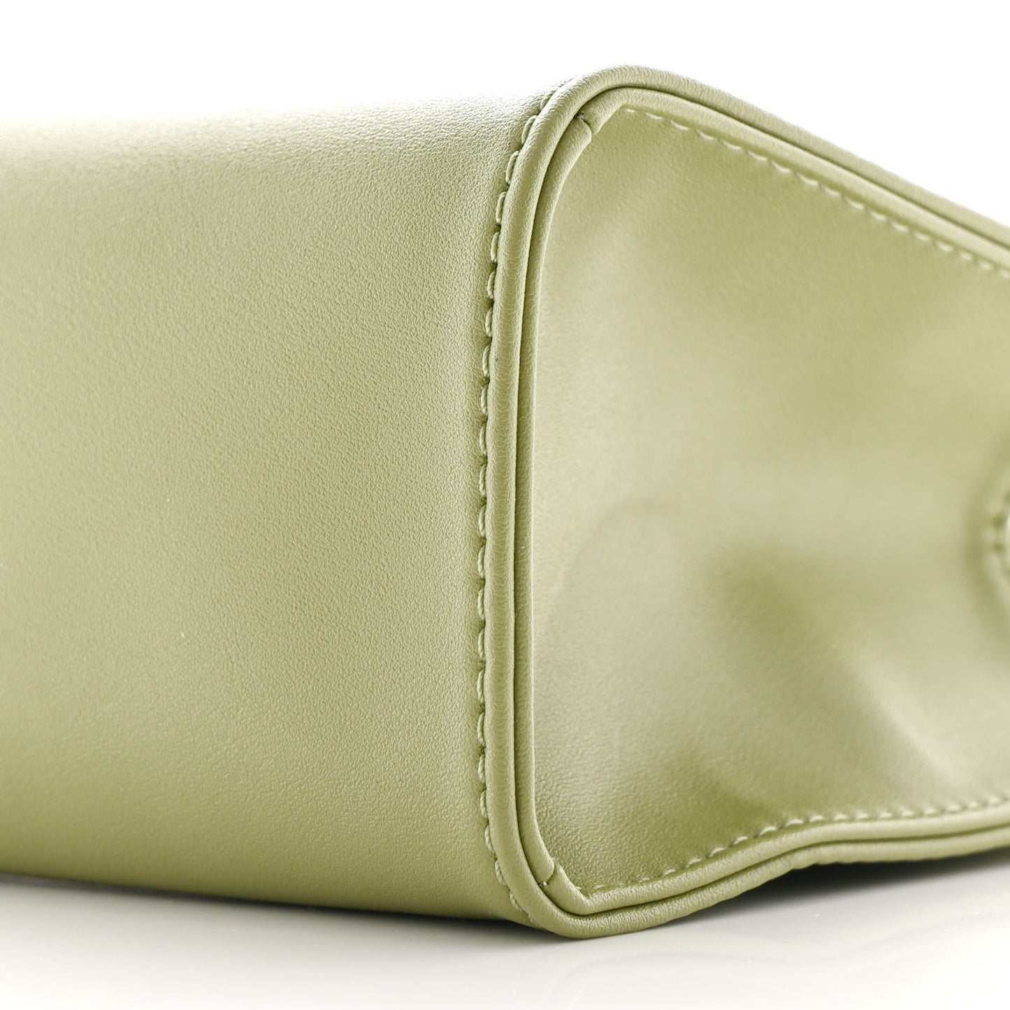 Vegan Leather Small Shopping Bag Drab