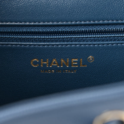 Chanel Caviar Quilted Business Affinity Backpack Blue 5 of 9