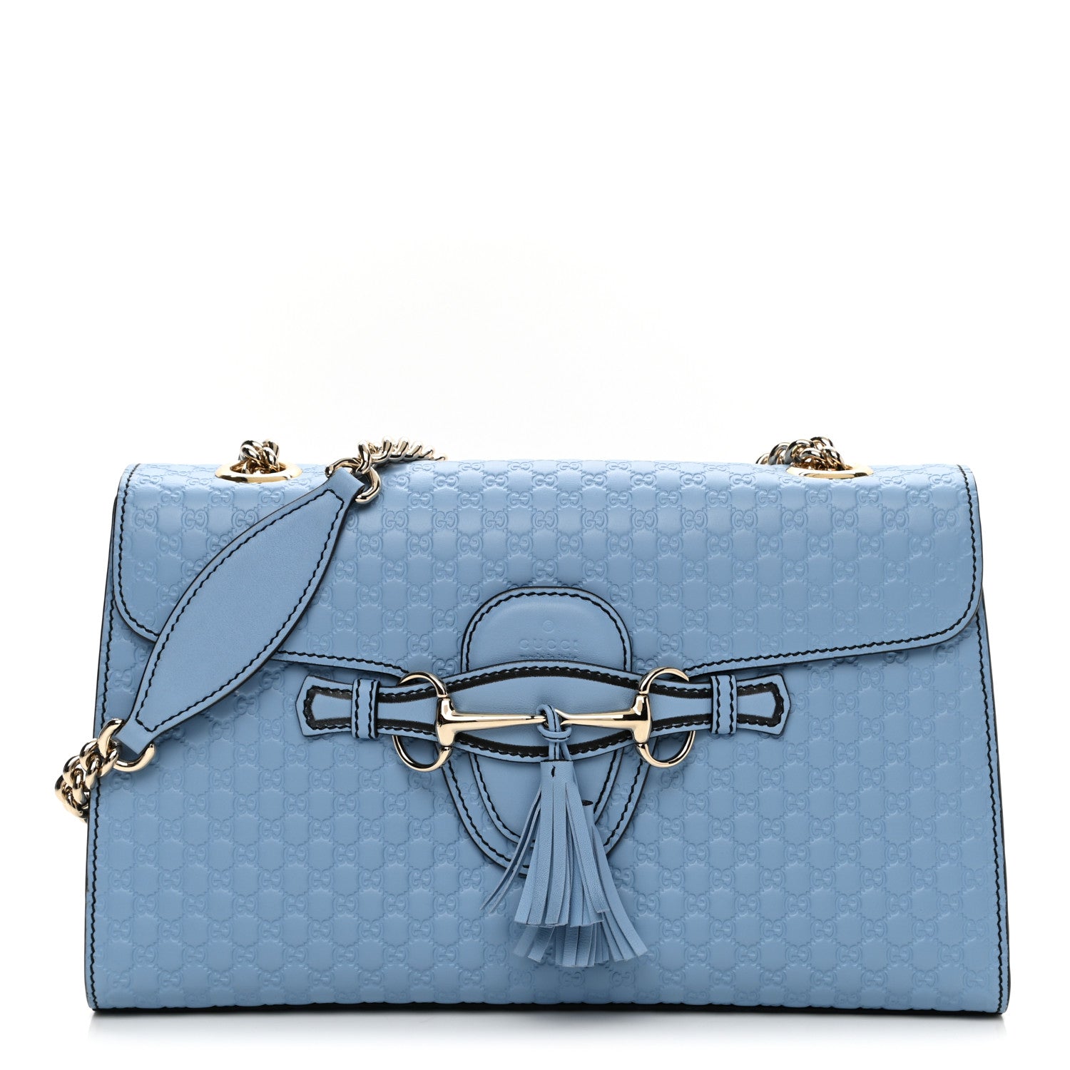 Gucci Microguccissima Medium Emily Chain Shoulder Bag Mineral Blue 1 of 11