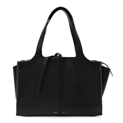 Celine Supple Natural Calfskin Medium Tri-Fold Bag Black 1 of 14