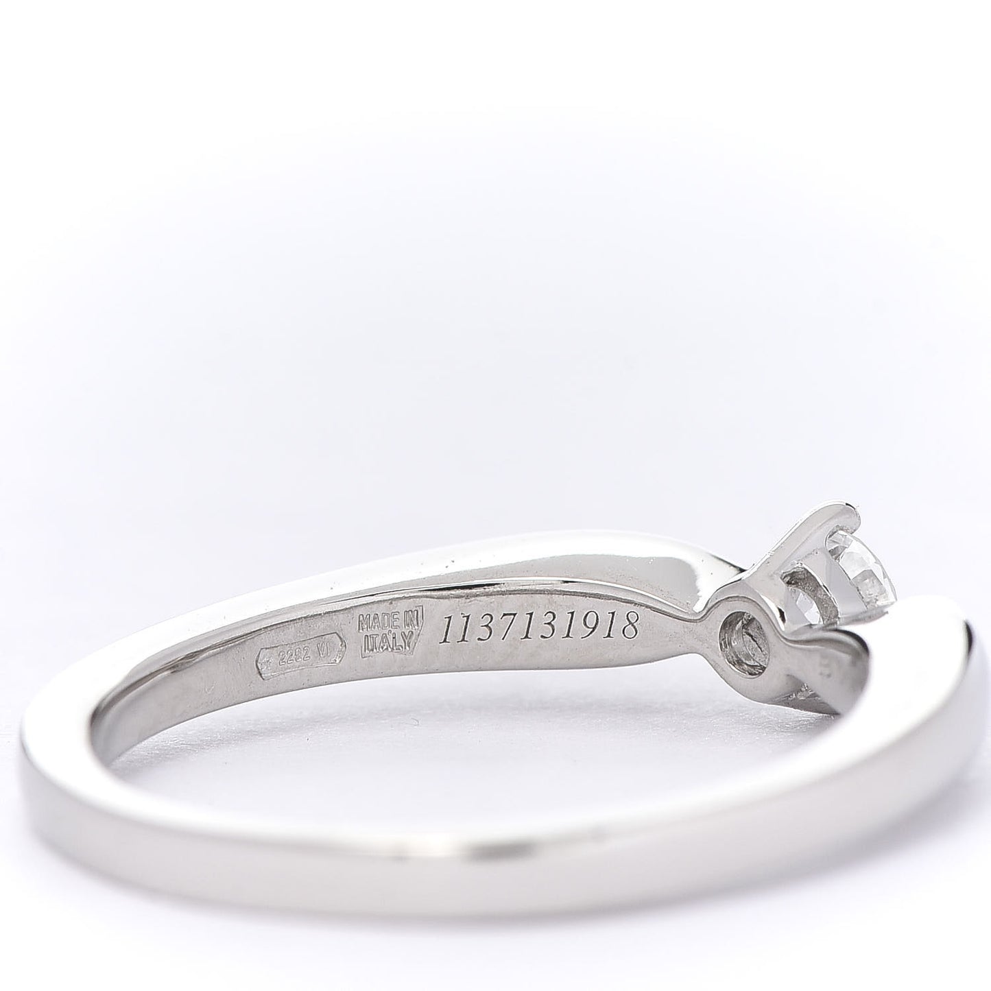 Platinum Diamond .19ct Dedicata a Venezia Solitaire Engagement Ring 51 5.75