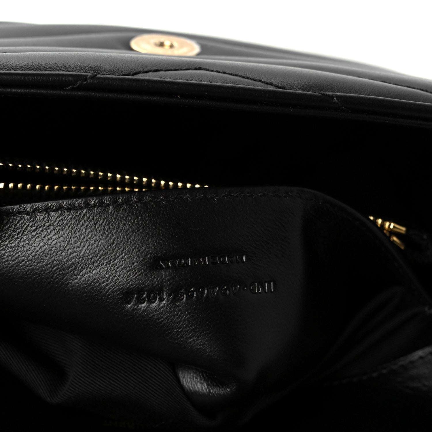 Saint Laurent Calfskin Y Quilted Monogram Small Loulou Chain Satchel Black 9 of 12