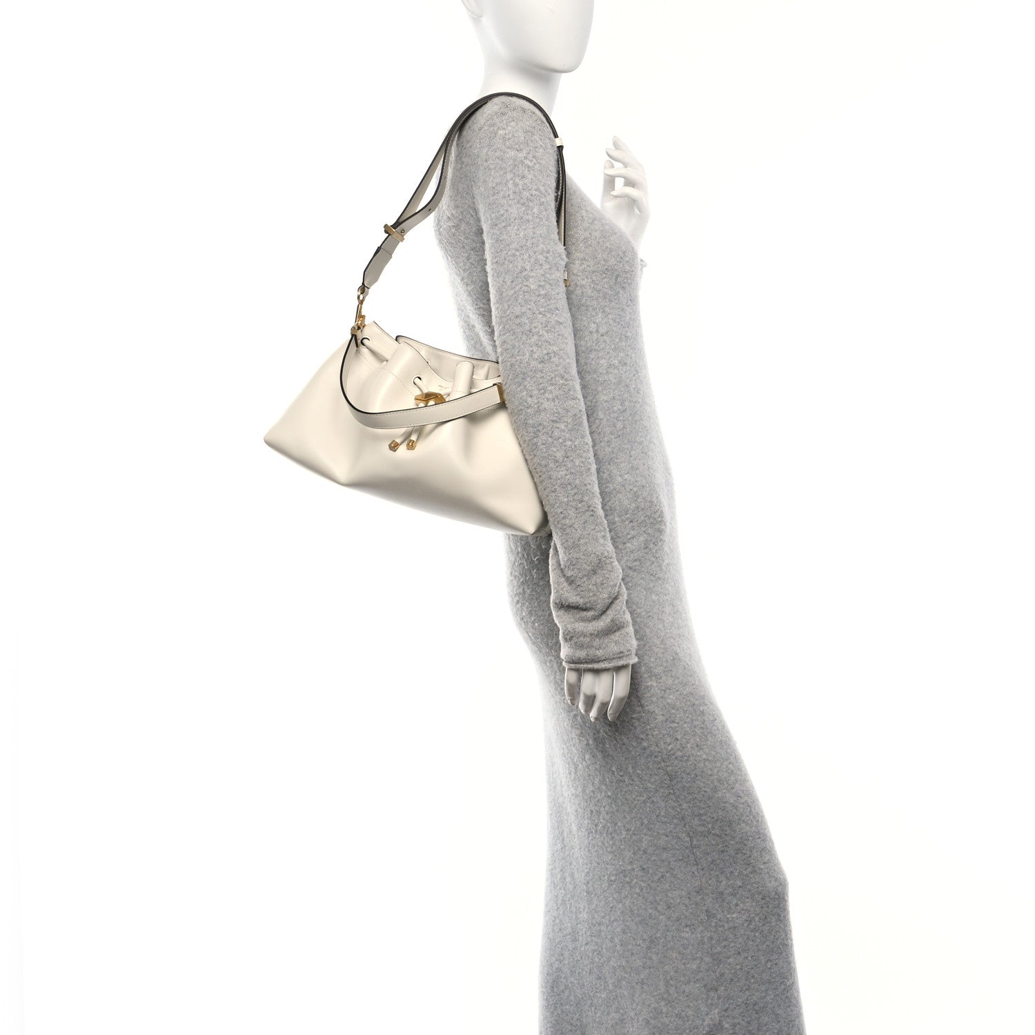 Jimmy Choo Calfskin Bon Bon East West Bucket Bag Latte 2 of 10