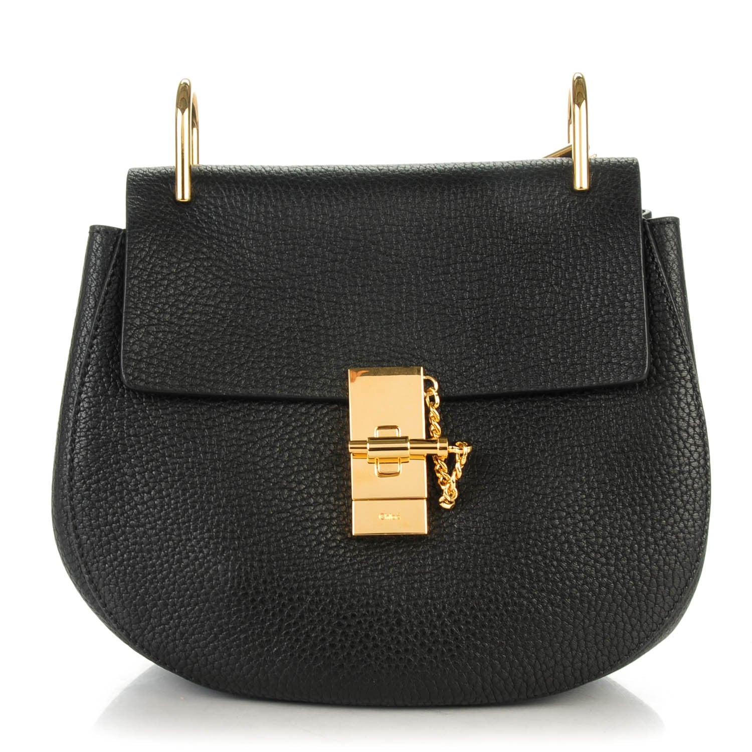 Chloe Grained Lambskin Drew Shoulder Bag Black 1 of 7