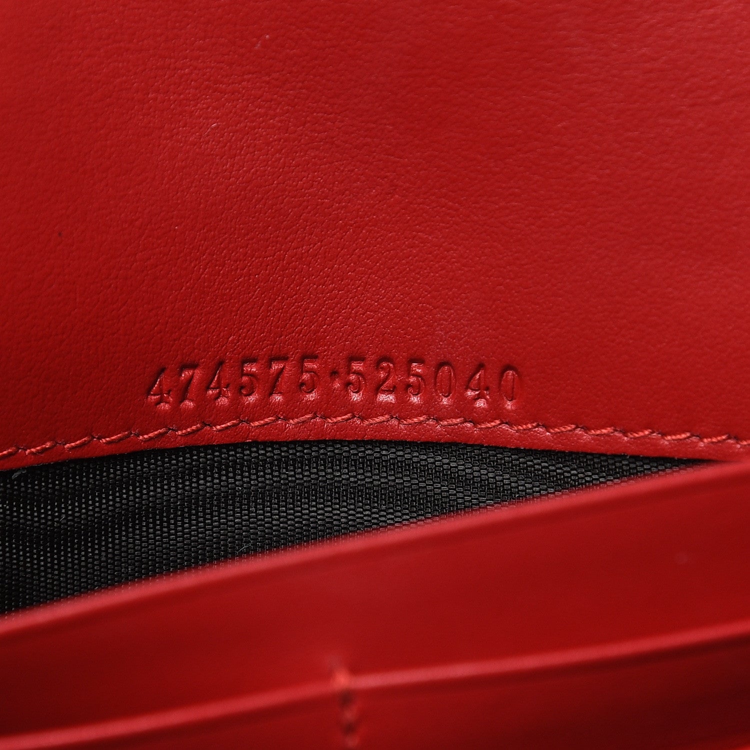Gucci Calfskin Matelasse GG Marmont Chain Wallet Hibiscus Red 7 of 10