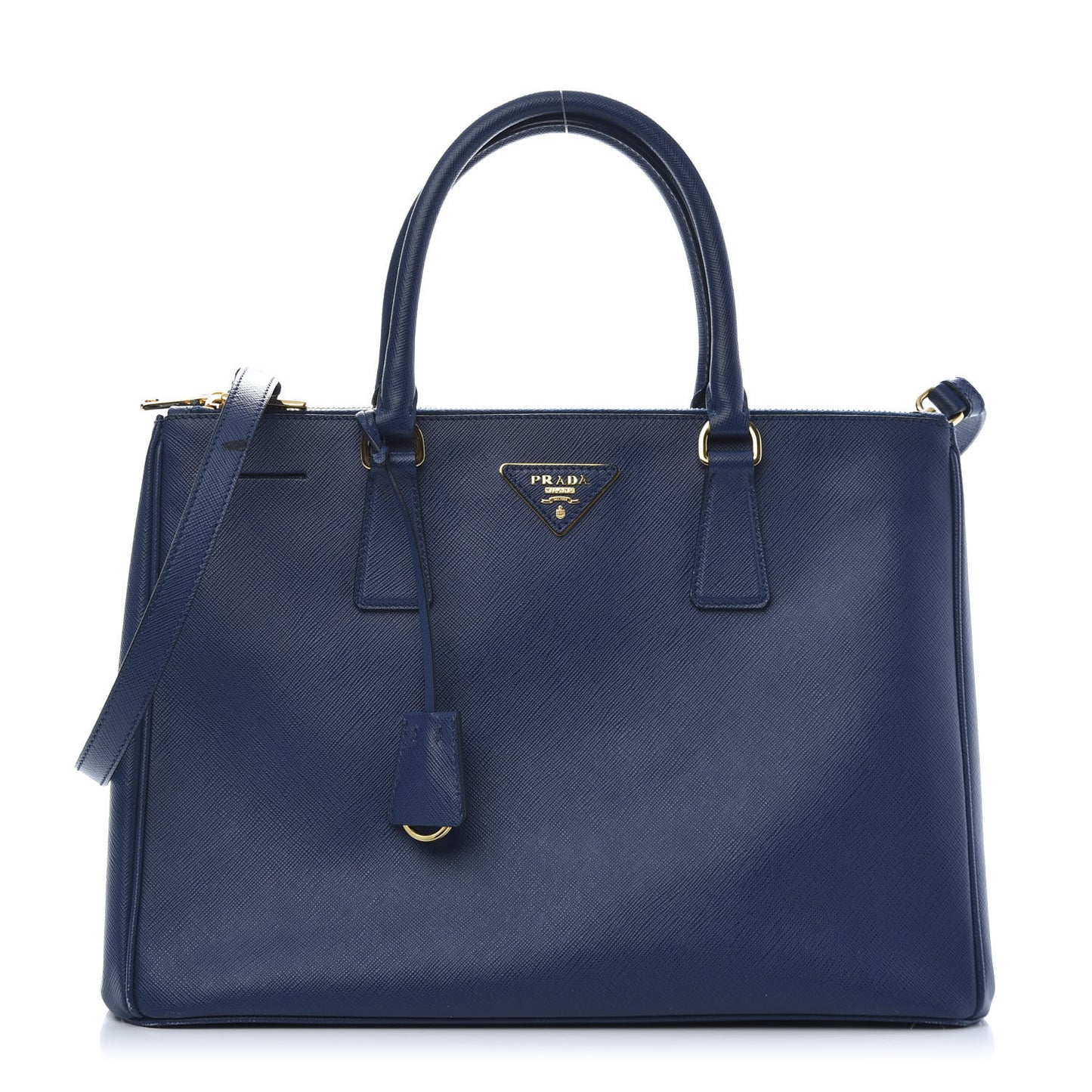 Saffiano Medium Galleria Double Zip Tote Bluette