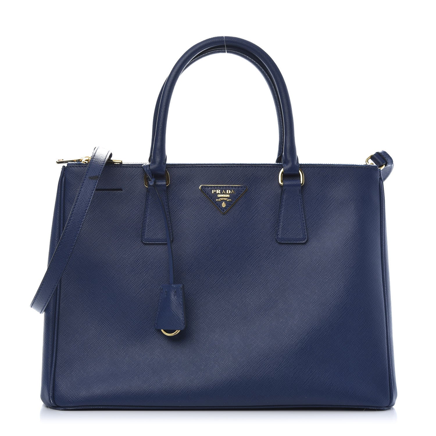Prada Saffiano Medium Galleria Double Zip Tote Bluette 1 of 15