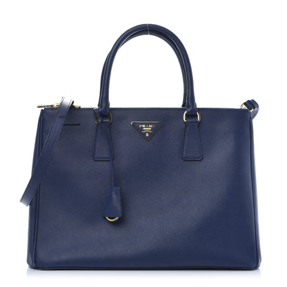 Prada Saffiano Medium Galleria Double Zip Tote Bluette 1 of 15