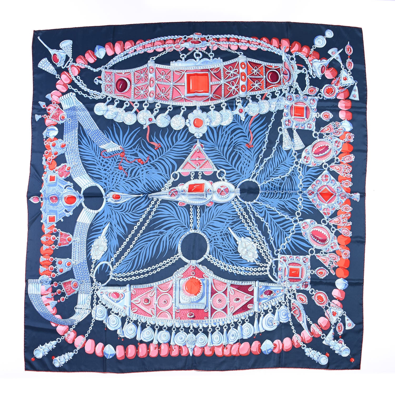 Hermes Silk Parures Precieuses Shawl 140 1 of 4