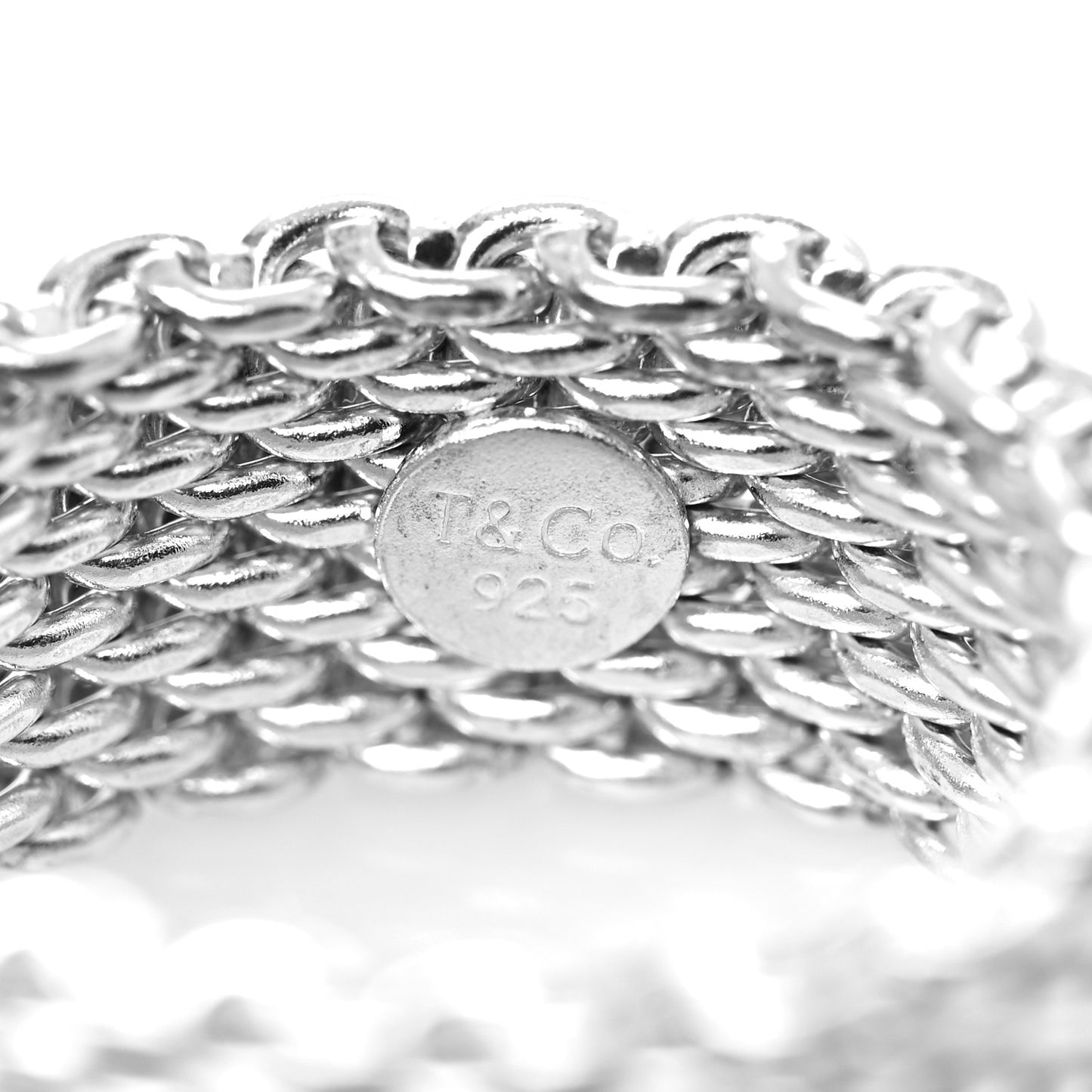 Sterling Silver Somerset Mesh Ring 55 7.25