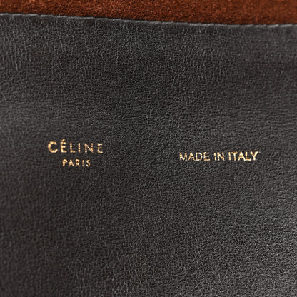 Celine Calfskin Suede All Soft Shoulder Bag Indigo 6 of 9