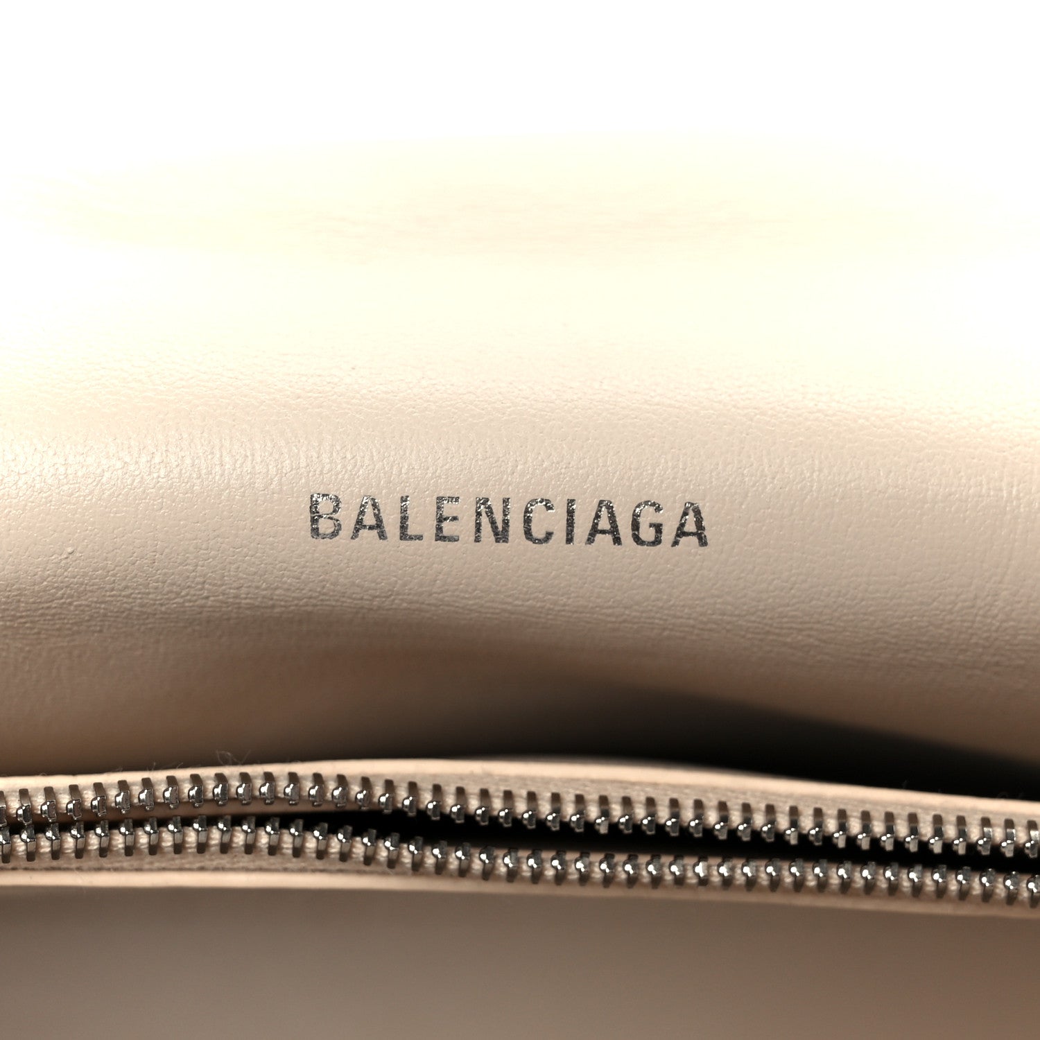 Balenciaga Crushed Calfskin Quilted Medium Crush Chain Bag Nude