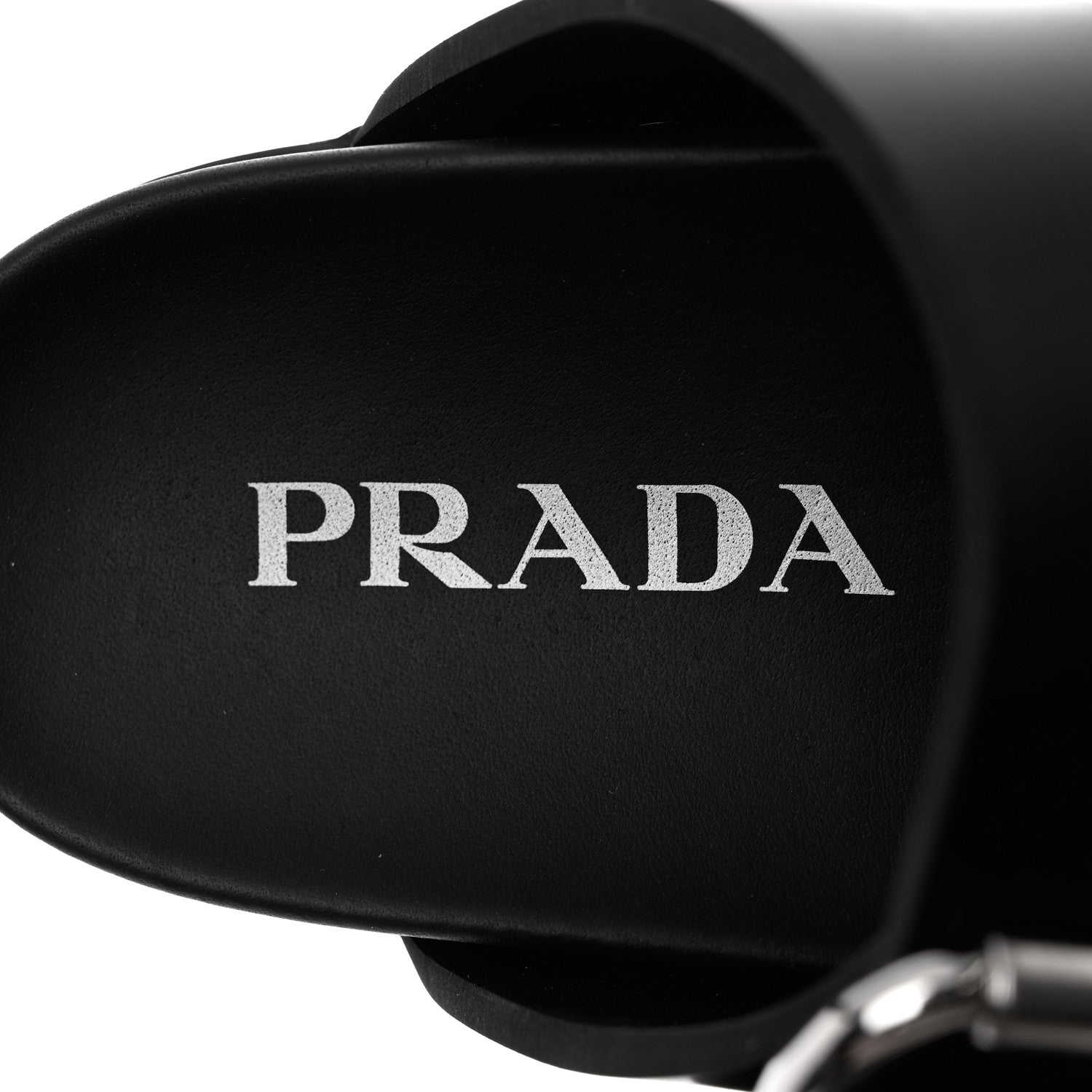 Prada EVA Rubber Buckled Lug Sole 20mm Thong Sandals 37 Black 7 of 12